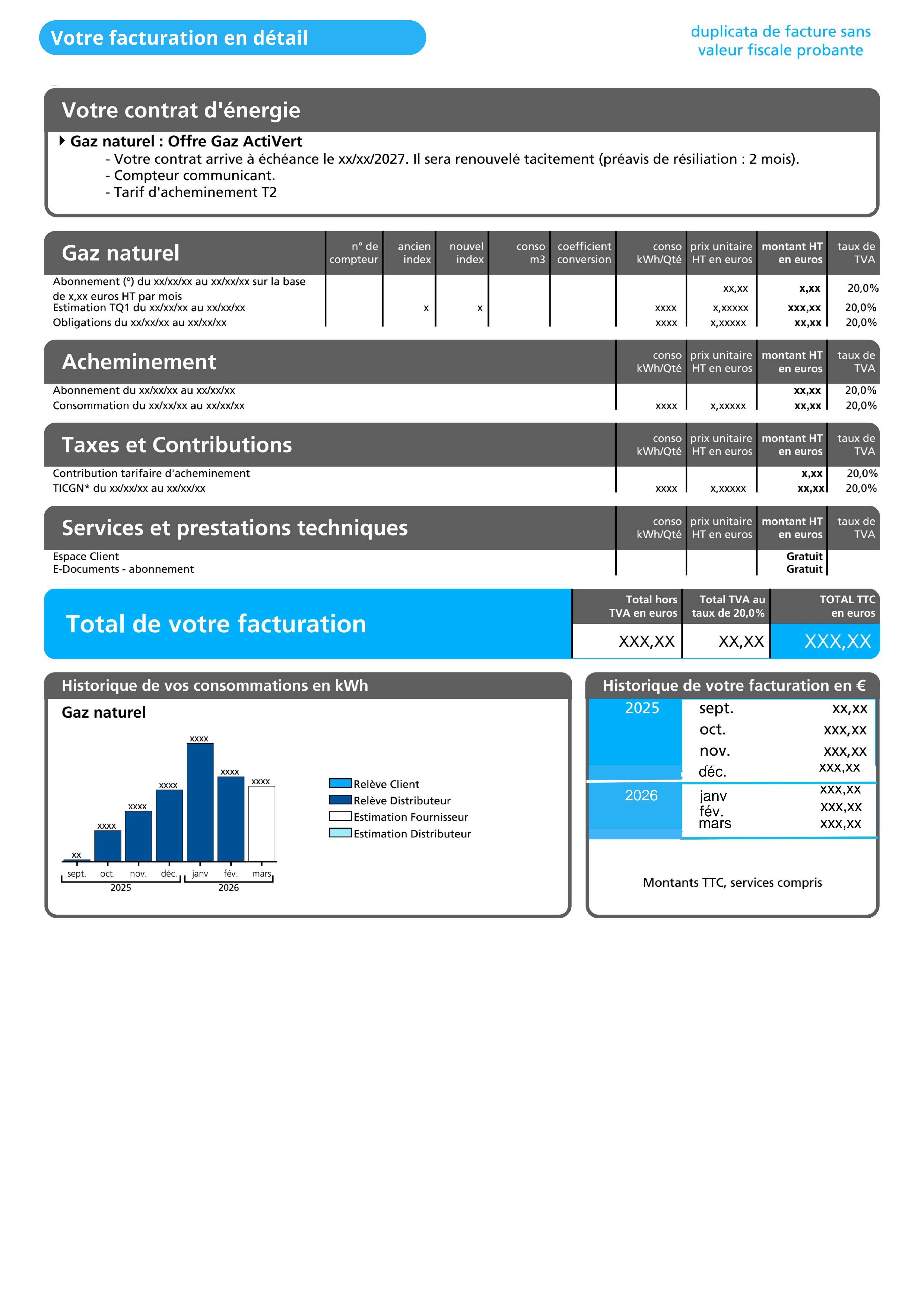 Facture gaz Engie Pro p2